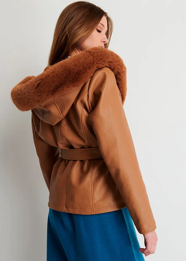 e-commerce giubbotto donna con cappuccio