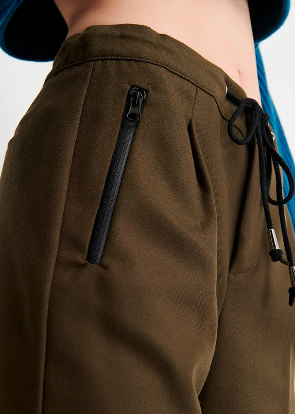 e-commerce pantalone verde militare donna