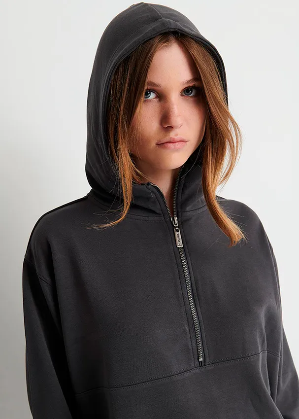 e-commerce felpa cappuccio donna