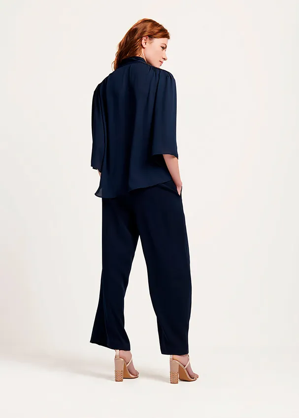 e-commerce pantalone blusa blu donna