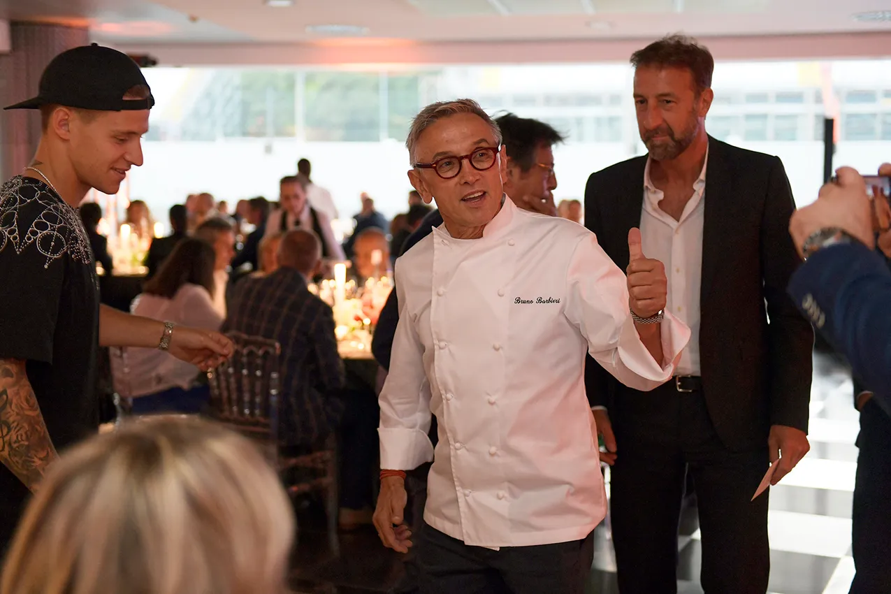 cena di gala beta in autodromo di monza con Quartararo e chef Barbieri