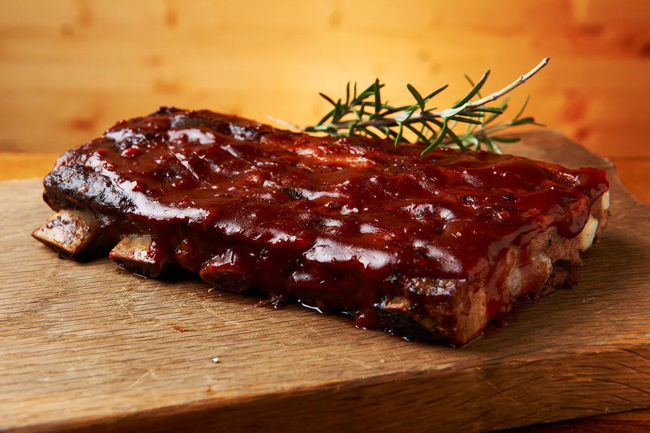 food piatto costine barbeque