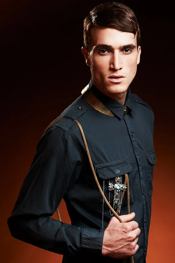 editoriale moda uomo stile militare