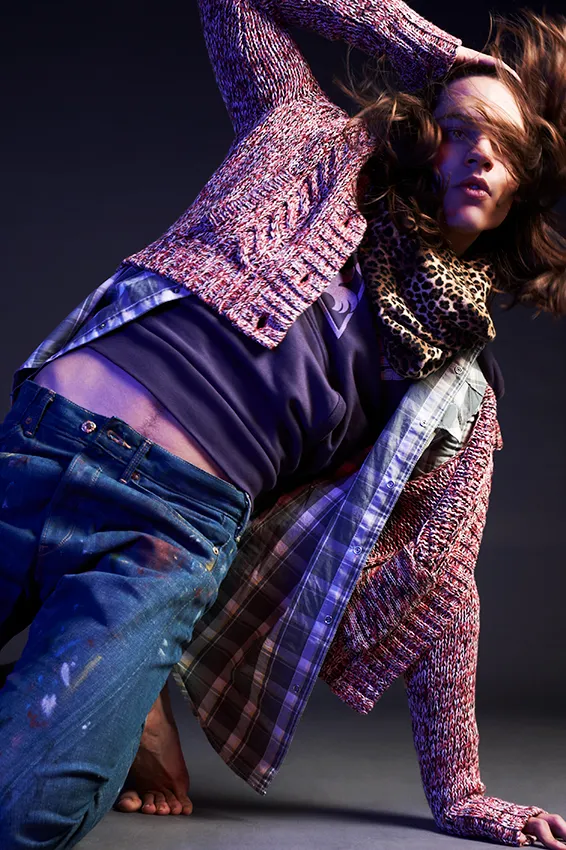 editoriale moda uomo in studio