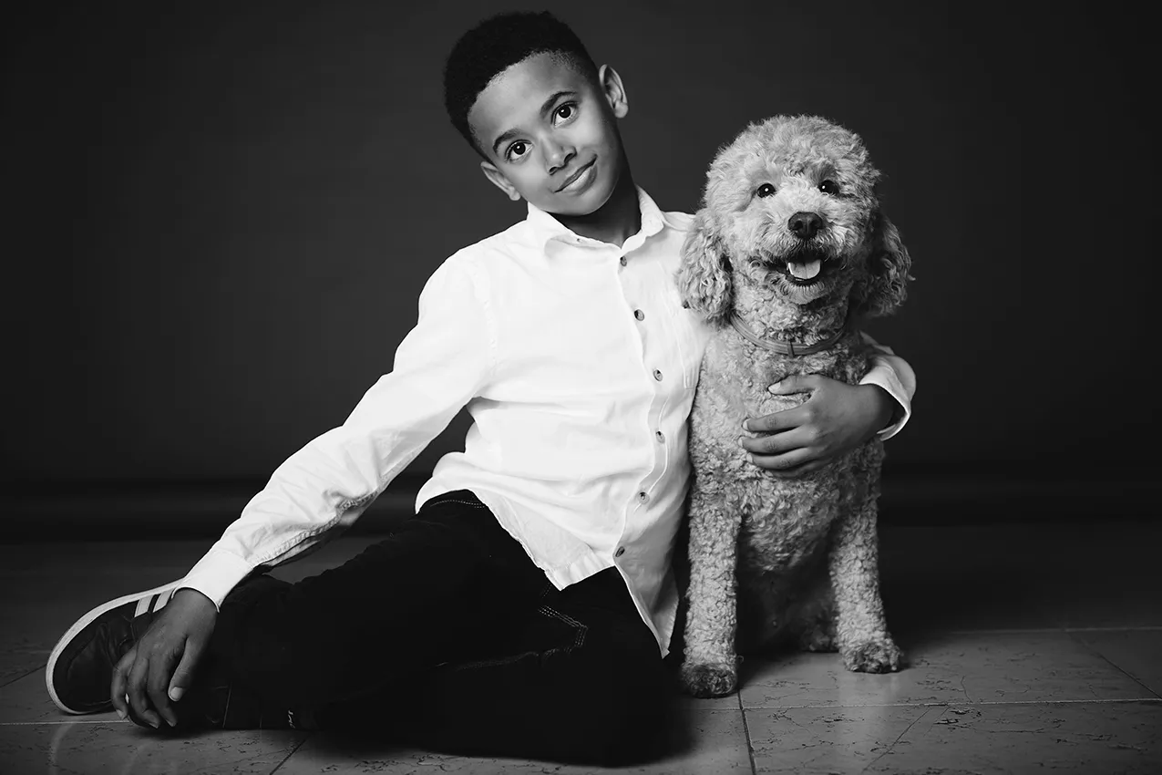 ritratto padrone cane