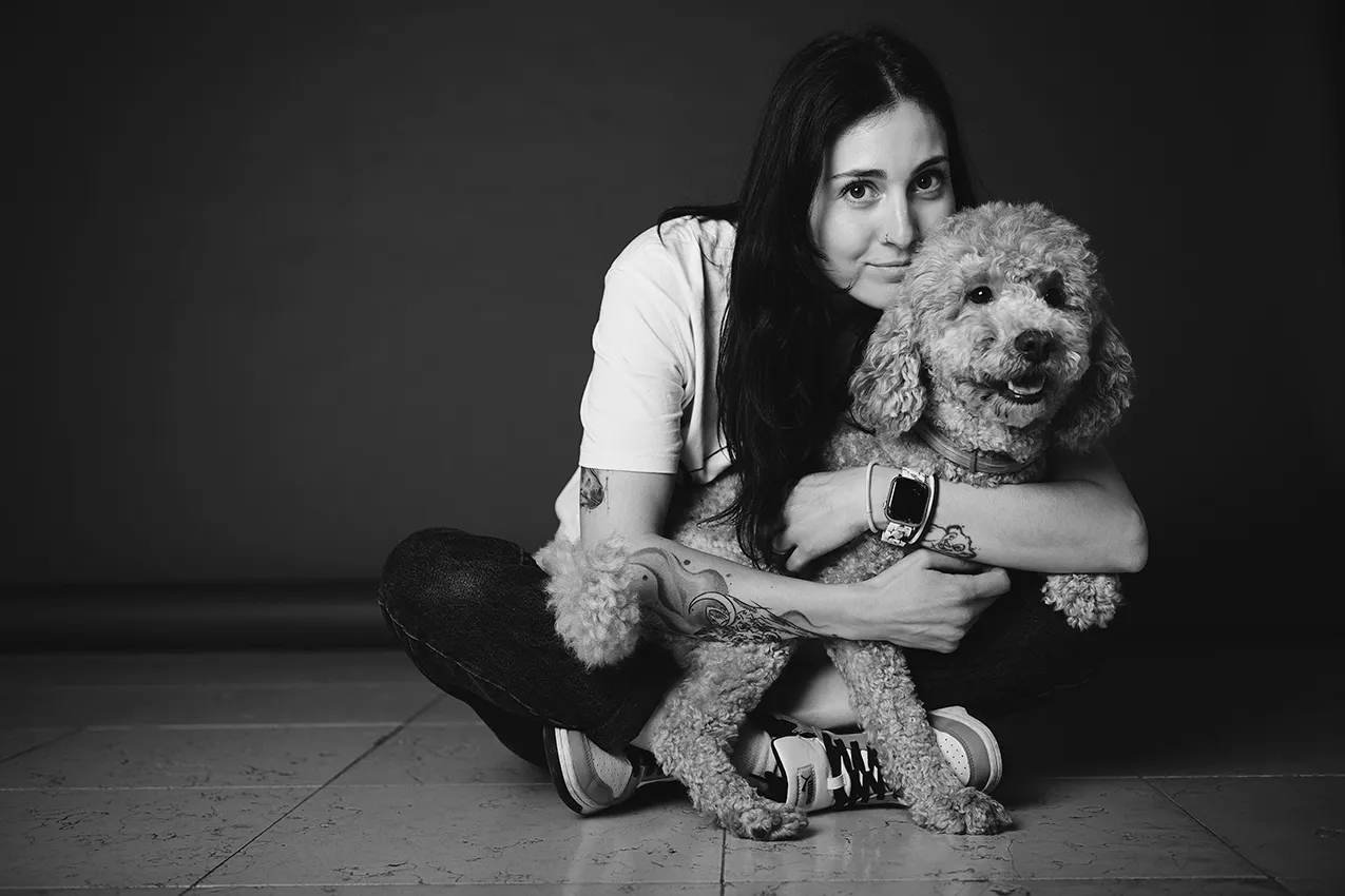 ritratto padrone cane